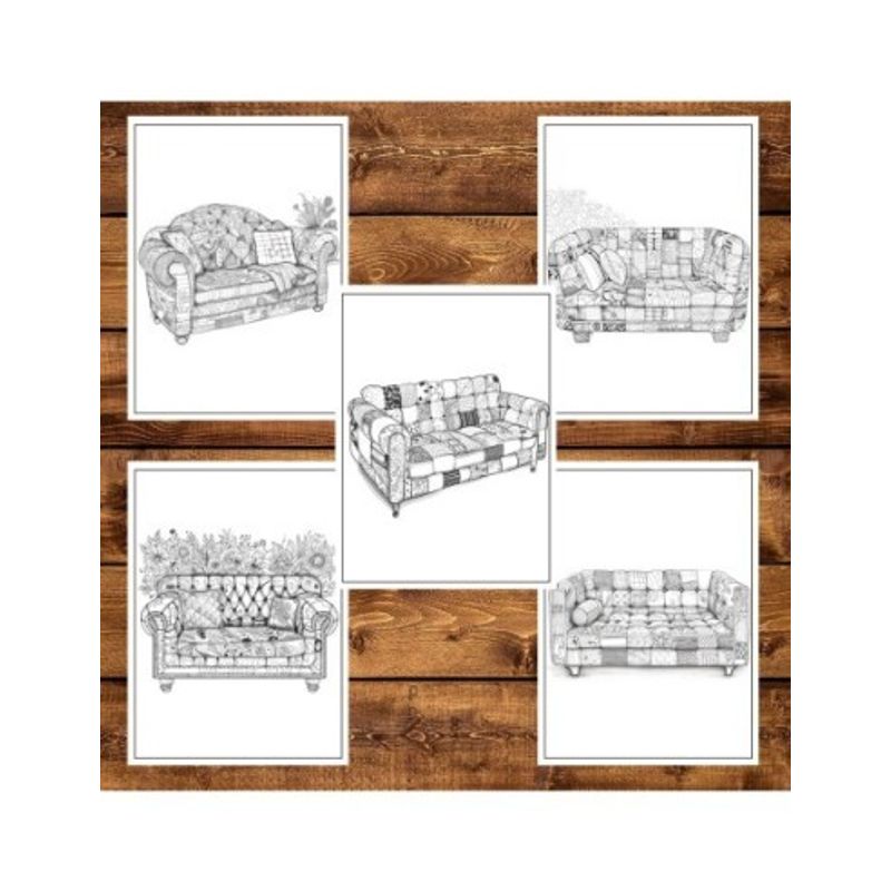 Carti si Birotica - Carti - Carti pentru copii - Carti de colorat - Carte de colorat pentru adulti, 50 de ilustratii, Patchwork, 106 pagini, A5 - Infinity.ro