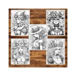 Carti si Birotica - Carti - Carti pentru copii - Carti de colorat - Carte de colorat pentru adulti, 50 de ilustratii, Steampunk, 106 pagini, A5 - Infinity.ro