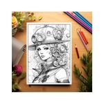 Carti si Birotica - Carti - Carti pentru copii - Carti de colorat - Carte de colorat pentru adulti, 50 de ilustratii, Steampunk, 106 pagini, A5 - Infinity.ro