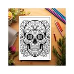 Carti si Birotica - Carti - Carti pentru copii - Carti de colorat - Carte de colorat pentru adulti, 50 de ilustratii, Sugar Skulls - Volumul I, 106 pagini, A5 - Infinity.ro