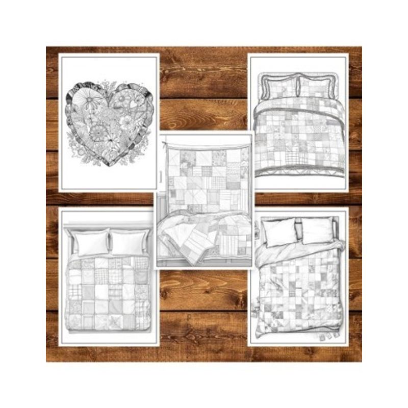 Carti si Birotica - Carti - Carti pentru copii - Carti de colorat - Carte de colorat pentru adulti, 50 de ilustratii, Patchwork, 106 pagini, A5 - Infinity.ro