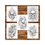 Carti si Birotica - Carti - Carti pentru copii - Carti de colorat - Carte de colorat pentru adulti, 50 de ilustratii, Tatuaje - Volumul I, 106 pagini, A5 - Infinity.ro