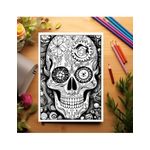 Carti si Birotica - Carti - Carti pentru copii - Carti de colorat - Carte de colorat pentru adulti, 50 de ilustratii, Sugar Skulls - Volumul II, 106 pagini, A5 - Infinity.ro