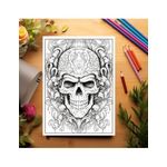 Carti si Birotica - Carti - Carti pentru copii - Carti de colorat - Carte de colorat pentru adulti, 50 de ilustratii, Sugar Skulls - Volumul III, 106 pagini, A5 - Infinity.ro