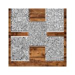 Carti si Birotica - Carti - Carti pentru copii - Carti de colorat - Carte de colorat pentru adulti, 50 de ilustratii, Tipare Abstracte, 106 pagini, A5 - Infinity.ro