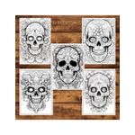 Carti si Birotica - Carti - Carti pentru copii - Carti de colorat - Carte de colorat pentru adulti, 50 de ilustratii, Sugar Skulls - Volumul III, 106 pagini, A5 - Infinity.ro