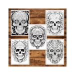 Carti si Birotica - Carti - Carti pentru copii - Carti de colorat - Carte de colorat pentru adulti, 50 de ilustratii, Sugar Skulls - Volumul III, 106 pagini, A5 - Infinity.ro