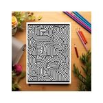 Carti si Birotica - Carti - Carti pentru copii - Carti de colorat - Carte de colorat pentru adulti, 50 de ilustratii, Tipare Abstracte, 106 pagini, A5 - Infinity.ro
