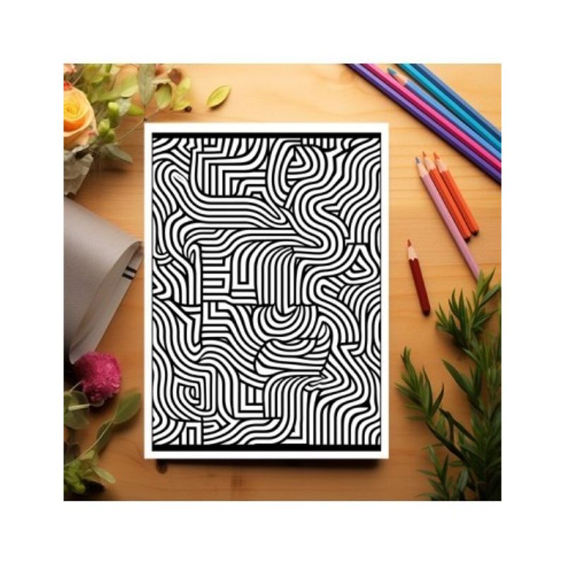 Carti si Birotica - Carti - Carti pentru copii - Carti de colorat - Carte de colorat pentru adulti, 50 de ilustratii, Tipare Abstracte, 106 pagini, A5 - Infinity.ro