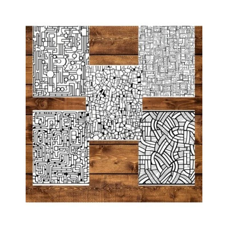 Carti si Birotica - Carti - Carti pentru copii - Carti de colorat - Carte de colorat pentru adulti, 50 de ilustratii, Tipare Abstracte, 106 pagini, A5 - Infinity.ro
