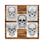 Carti si Birotica - Carti - Carti pentru copii - Carti de colorat - Carte de colorat pentru adulti, 50 de ilustratii, Sugar Skulls - Volumul II, 106 pagini, A5 - Infinity.ro