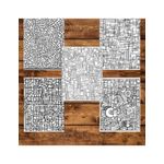 Carti si Birotica - Carti - Carti pentru copii - Carti de colorat - Carte de colorat pentru adulti, 50 de ilustratii, Tipare Abstracte, 106 pagini, A5 - Infinity.ro