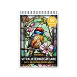 Carti si Birotica - Carti - Carti pentru copii - Carti de colorat - Carte de colorat pentru adulti, 50 de ilustratii, Vitralii Fermecatoare - Volumul I, 106 pagini, A5 - Infinity.ro