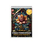 Carti si Birotica - Carti - Carti pentru copii - Carti de colorat - Carte de colorat pentru adulti, 50 de ilustratii, Vitralii Fermecatoare - Volumul III, 106 pagini, A5 - Infinity.ro