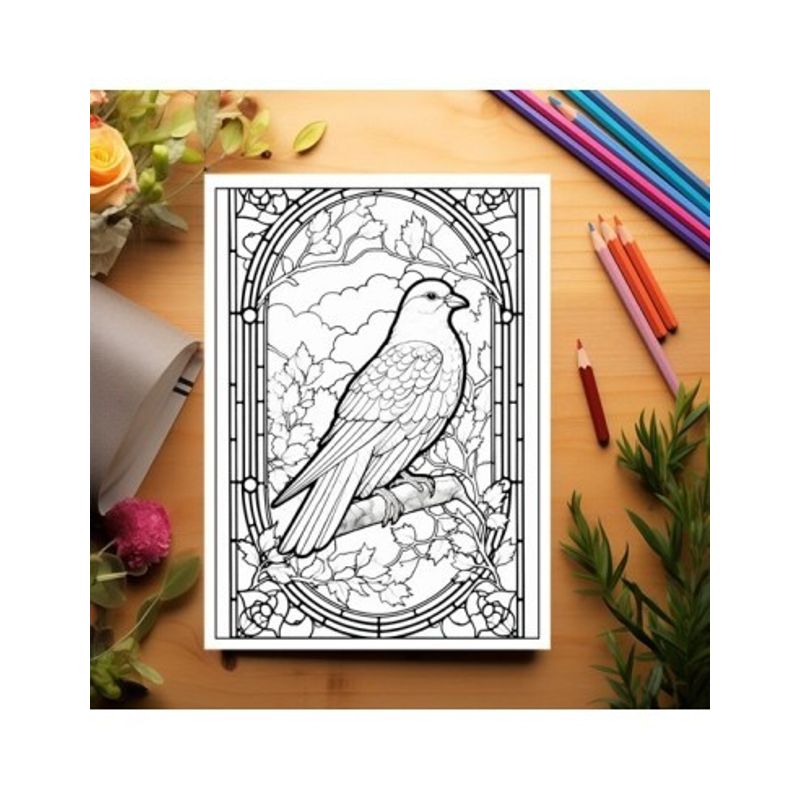 Carti si Birotica - Carti - Carti pentru copii - Carti de colorat - Carte de colorat pentru adulti, 50 de ilustratii, Vitralii Fermecatoare - Volumul III, 106 pagini, A5 - Infinity.ro