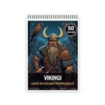 Carti si Birotica - Carti - Carti pentru copii - Carti de colorat - Carte de colorat pentru adulti, 50 de ilustratii, Vikingi, 106 pagini, A5 - Infinity.ro