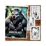 Carti si Birotica - Carti - Carti pentru copii - Carti de colorat - Carte de colorat pentru adulti, 50 de ilustratii, Varcolaci, 106 pagini, A5 - Infinity.ro