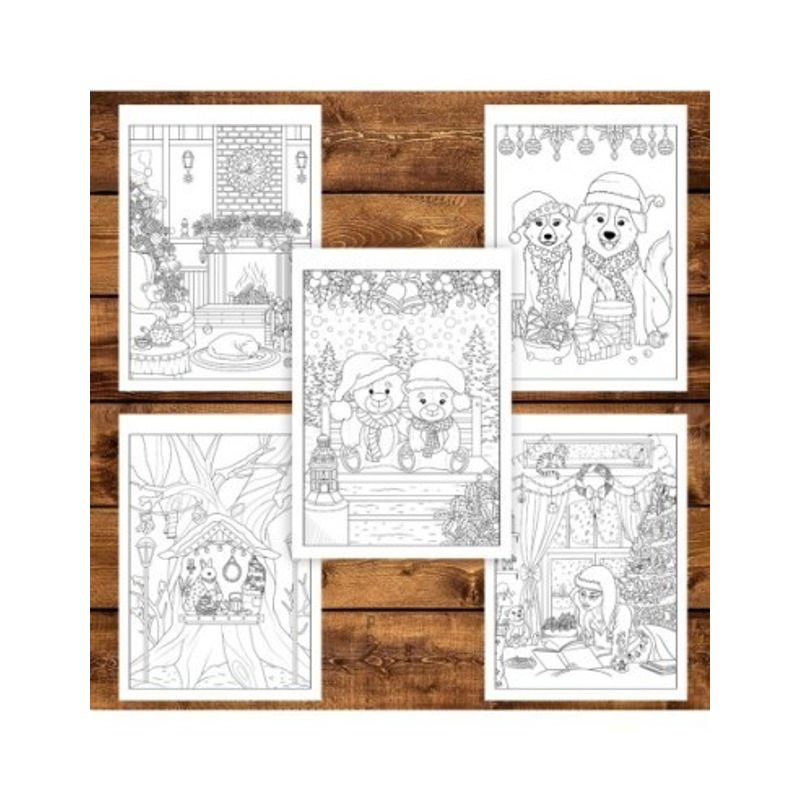 Carti si Birotica - Carti - Carti pentru copii - Carti de colorat - Carte de colorat pentru copii , 30 de ilustratii O Iarna Calduroasa, 66 pagini, A5 - Infinity.ro