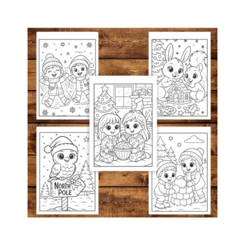 Carti si Birotica - Carti - Carti pentru copii - Carti de colorat - Carte de colorat pentru copii , 35 de ilustratii Magia Craciunului, 106 pagini, A5 - Infinity.ro