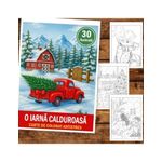 Carti si Birotica - Carti - Carti pentru copii - Carti de colorat - Carte de colorat pentru copii , 30 de ilustratii O Iarna Calduroasa, 66 pagini, A5 - Infinity.ro
