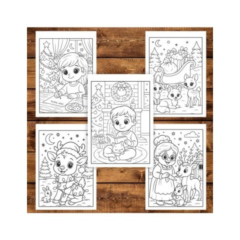 Carti si Birotica - Carti - Carti pentru copii - Carti de colorat - Carte de colorat pentru copii , 35 de ilustratii Magia Craciunului, 106 pagini, A5 - Infinity.ro
