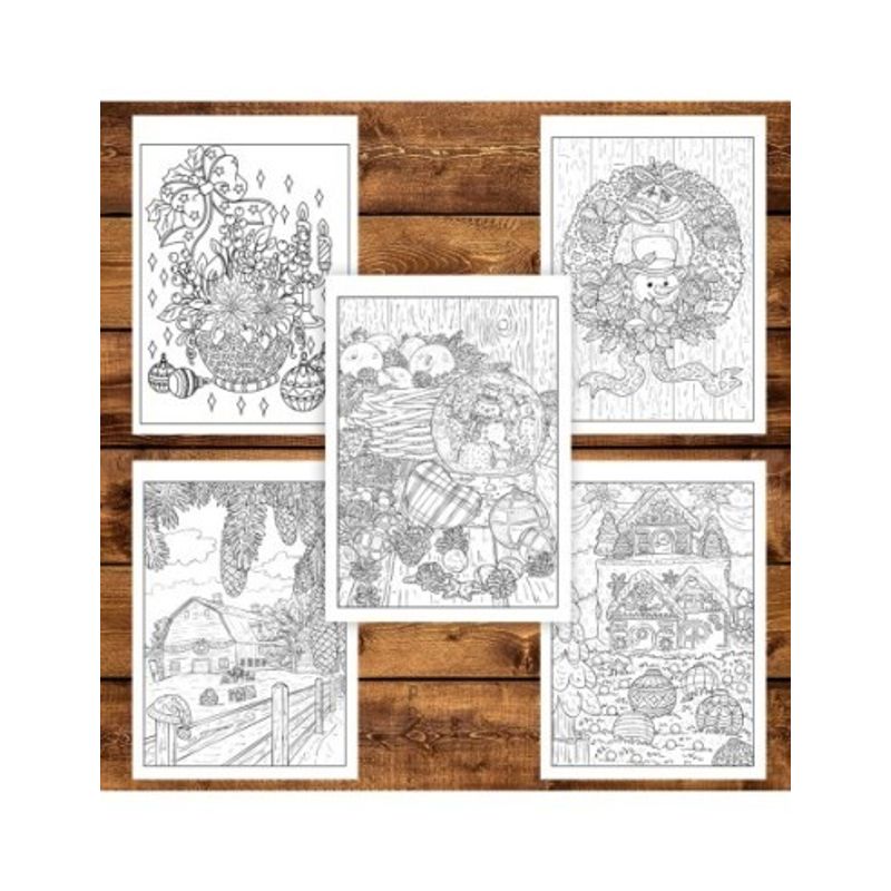 Carti si Birotica - Carti - Carti pentru copii - Carti de colorat - Carte de colorat pentru copii , 40 de ilustratii Magie de Craciun - Volumul IV - Editie Premium, 86 pagini, A5 - Infinity.ro