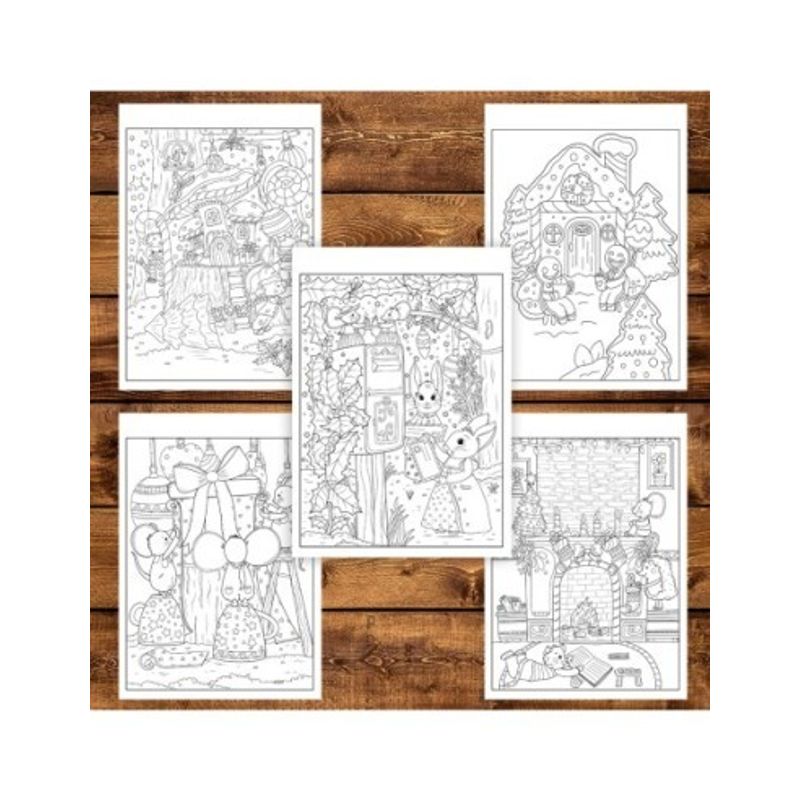 Carti si Birotica - Carti - Carti pentru copii - Carti de colorat - Carte de colorat pentru copii , 40 de ilustratii Magie de Craciun - Volumul IV - Editie Premium, 86 pagini, A5 - Infinity.ro
