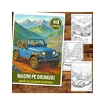 Carti si Birotica - Carti - Carti pentru copii - Carti de colorat - Carte de colorat pentru copii , 40 de ilustratii Masini pe Drumuri, 86 pagini, A5 - Infinity.ro