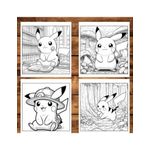 Carti si Birotica - Carti - Carti pentru copii - Carti de colorat - Carte de colorat pentru copii , 40 de ilustratii Pikachu - Volumul II, 86 pagini, A5 - Infinity.ro