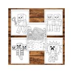 Carti si Birotica - Carti - Carti pentru copii - Carti de colorat - Carte de colorat pentru copii , 40 de ilustratii Minecraft, 86 pagini, A5 - Infinity.ro
