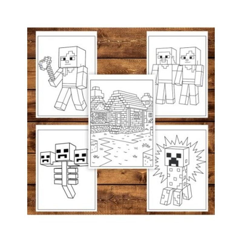 Carti si Birotica - Carti - Carti pentru copii - Carti de colorat - Carte de colorat pentru copii , 40 de ilustratii Minecraft, 86 pagini, A5 - Infinity.ro