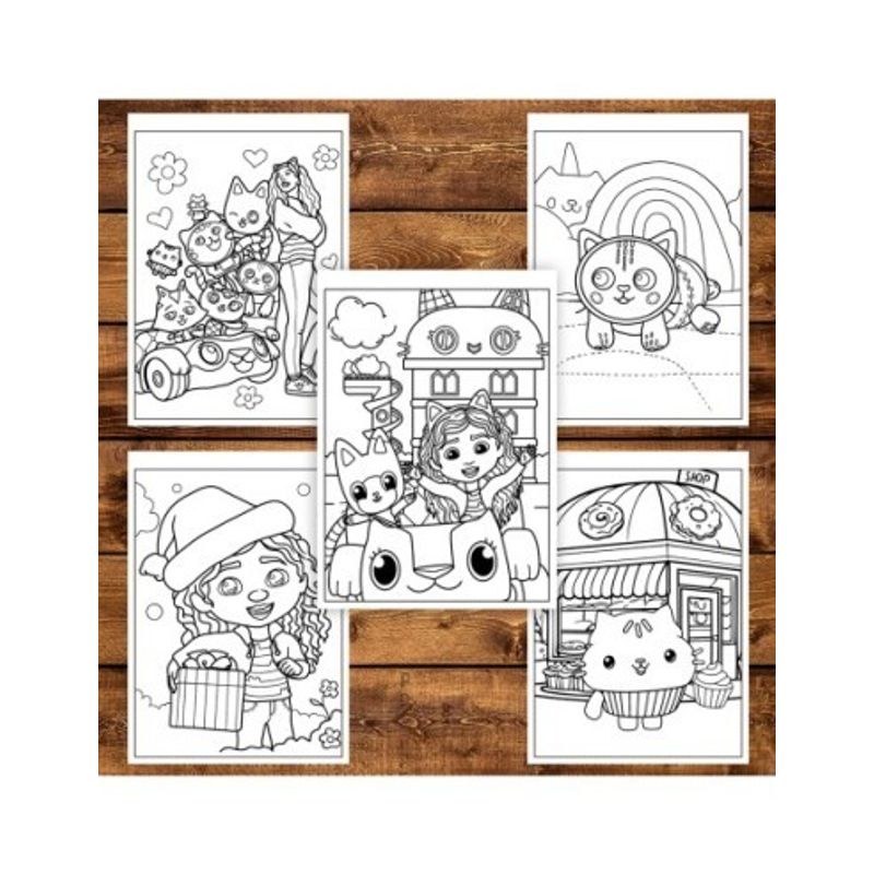 Carti si Birotica - Carti - Carti pentru copii - Carti de colorat - Carte de colorat pentru copii , 44 de ilustratii Gabby's Dollhouse - Volumul II, 88 pagini, A5 - Infinity.ro