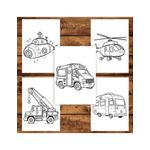 Carti si Birotica - Carti - Carti pentru copii - Carti de colorat - Carte de colorat pentru copii , 40 de ilustratii Vehicule, 86 pagini, A5 - Infinity.ro