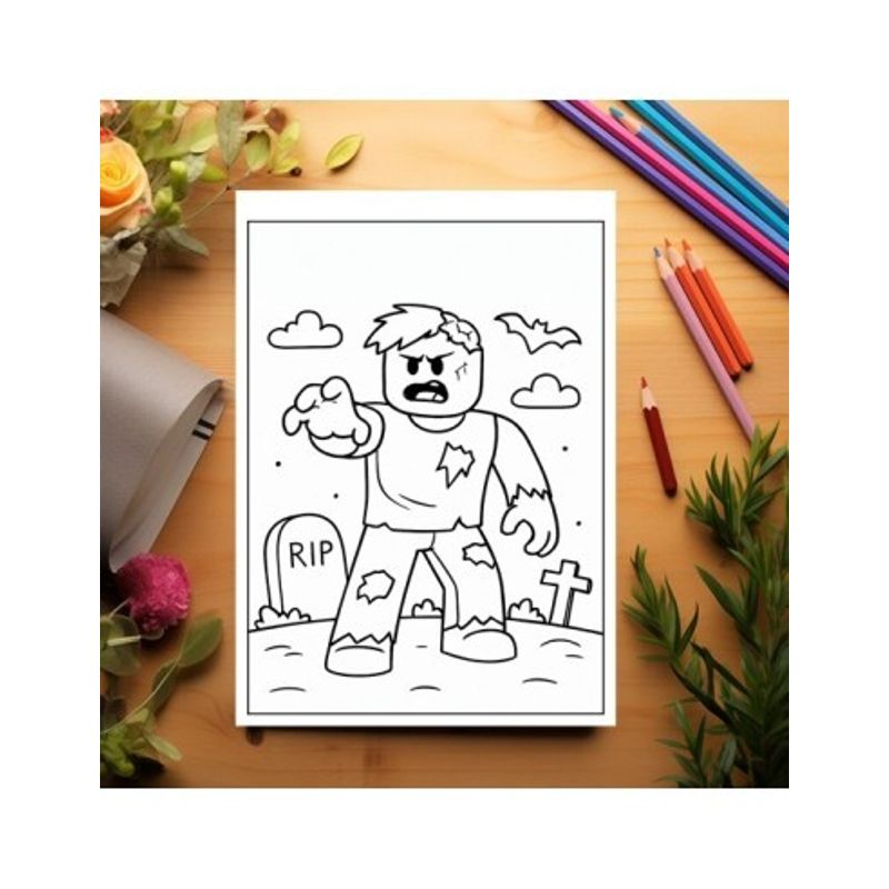 Carti si Birotica - Carti - Carti pentru copii - Carti de colorat - Carte de colorat pentru copii , 40 de ilustratii Roblox, 106 pagini, A5 - Infinity.ro