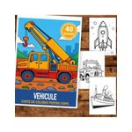 Carti si Birotica - Carti - Carti pentru copii - Carti de colorat - Carte de colorat pentru copii , 40 de ilustratii Vehicule, 86 pagini, A5 - Infinity.ro