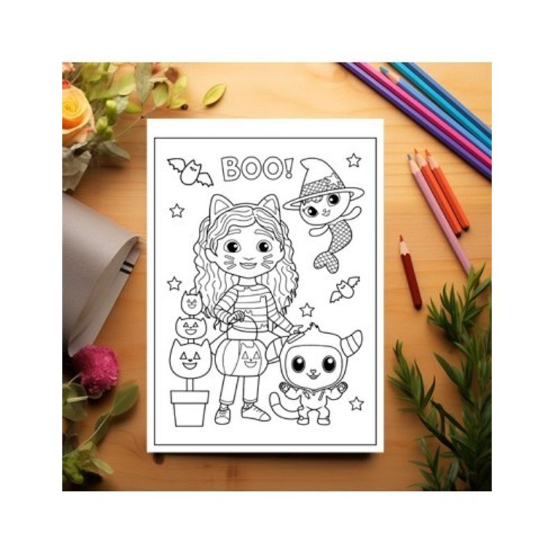 Carti si Birotica - Carti - Carti pentru copii - Carti de colorat - Carte de colorat pentru copii , 45 de ilustratii Gabby's Dollhouse - Volumul I, 90 pagini, A5 - Infinity.ro