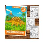Carti si Birotica - Carti - Carti pentru copii - Carti de colorat - Carte de colorat pentru copii , 45 de ilustratii Invatam Dinozaurii - Volumul I, 96 pagini, A5 - Infinity.ro