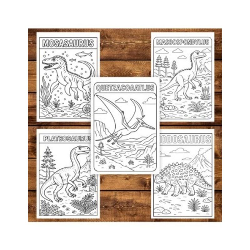 Carti si Birotica - Carti - Carti pentru copii - Carti de colorat - Carte de colorat pentru copii , 45 de ilustratii Invatam Dinozaurii - Volumul II, 96 pagini, A5 - Infinity.ro