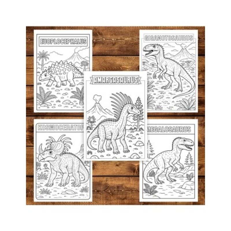 Carti si Birotica - Carti - Carti pentru copii - Carti de colorat - Carte de colorat pentru copii , 45 de ilustratii Invatam Dinozaurii - Volumul I, 96 pagini, A5 - Infinity.ro