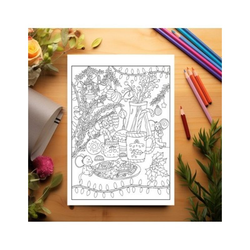 Carti si Birotica - Carti - Carti pentru copii - Carti de colorat - Carte de colorat pentru copii , 45 de ilustratii Magie de Craciun - Volumul II - Editie Premium, 96 pagini, A5 - Infinity.ro