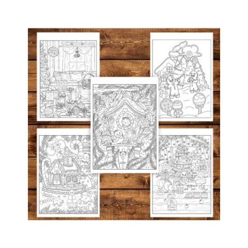 Carti si Birotica - Carti - Carti pentru copii - Carti de colorat - Carte de colorat pentru copii , 45 de ilustratii Magie de Craciun - Volumul III - Editie Premium, 96 pagini, A5 - Infinity.ro