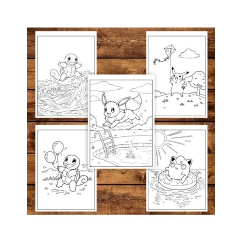 Carti si Birotica - Carti - Carti pentru copii - Carti de colorat - Carte de colorat pentru copii , 49 de ilustratii Lumea Pokemon, 106 pagini, A5 - Infinity.ro