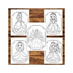 Carti si Birotica - Carti - Carti pentru copii - Carti de colorat - Carte de colorat pentru copii , 48 de ilustratii Lumea Printeselor - Volumul I, 102 pagini, A5 - Infinity.ro