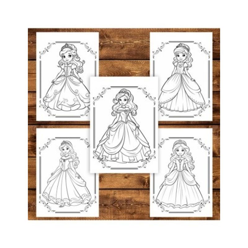 Carti si Birotica - Carti - Carti pentru copii - Carti de colorat - Carte de colorat pentru copii , 48 de ilustratii Lumea Printeselor - Volumul I, 102 pagini, A5 - Infinity.ro