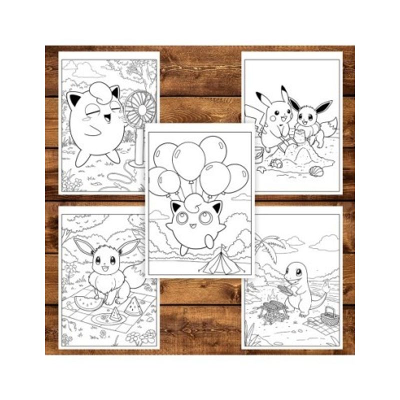 Carti si Birotica - Carti - Carti pentru copii - Carti de colorat - Carte de colorat pentru copii , 49 de ilustratii Lumea Pokemon, 106 pagini, A5 - Infinity.ro