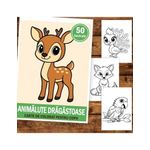Carti si Birotica - Carti - Carti pentru copii - Carti de colorat - Carte de colorat pentru copii , 50 de ilustratii Animalute Dragastoase, 106 pagini, A5 - Infinity.ro