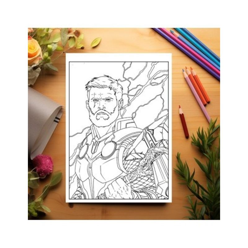 Carti si Birotica - Carti - Carti pentru copii - Carti de colorat - Carte de colorat pentru copii , 50 de ilustratii Avengers, 106 pagini, A5 - Infinity.ro
