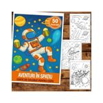 Carti si Birotica - Carti - Carti pentru copii - Carti de colorat - Carte de colorat pentru copii , 50 de ilustratii Aventuri in Spatiu, 106 pagini, A5 - Infinity.ro