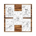 Carti si Birotica - Carti - Carti pentru copii - Carti de colorat - Carte de colorat pentru copii , 50 de ilustratii Aventuri in Spatiu, 106 pagini, A5 - Infinity.ro