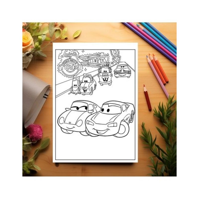 Carti si Birotica - Carti - Carti pentru copii - Carti de colorat - Carte de colorat pentru copii , 50 de ilustratii Cars, 106 pagini, A5 - Infinity.ro